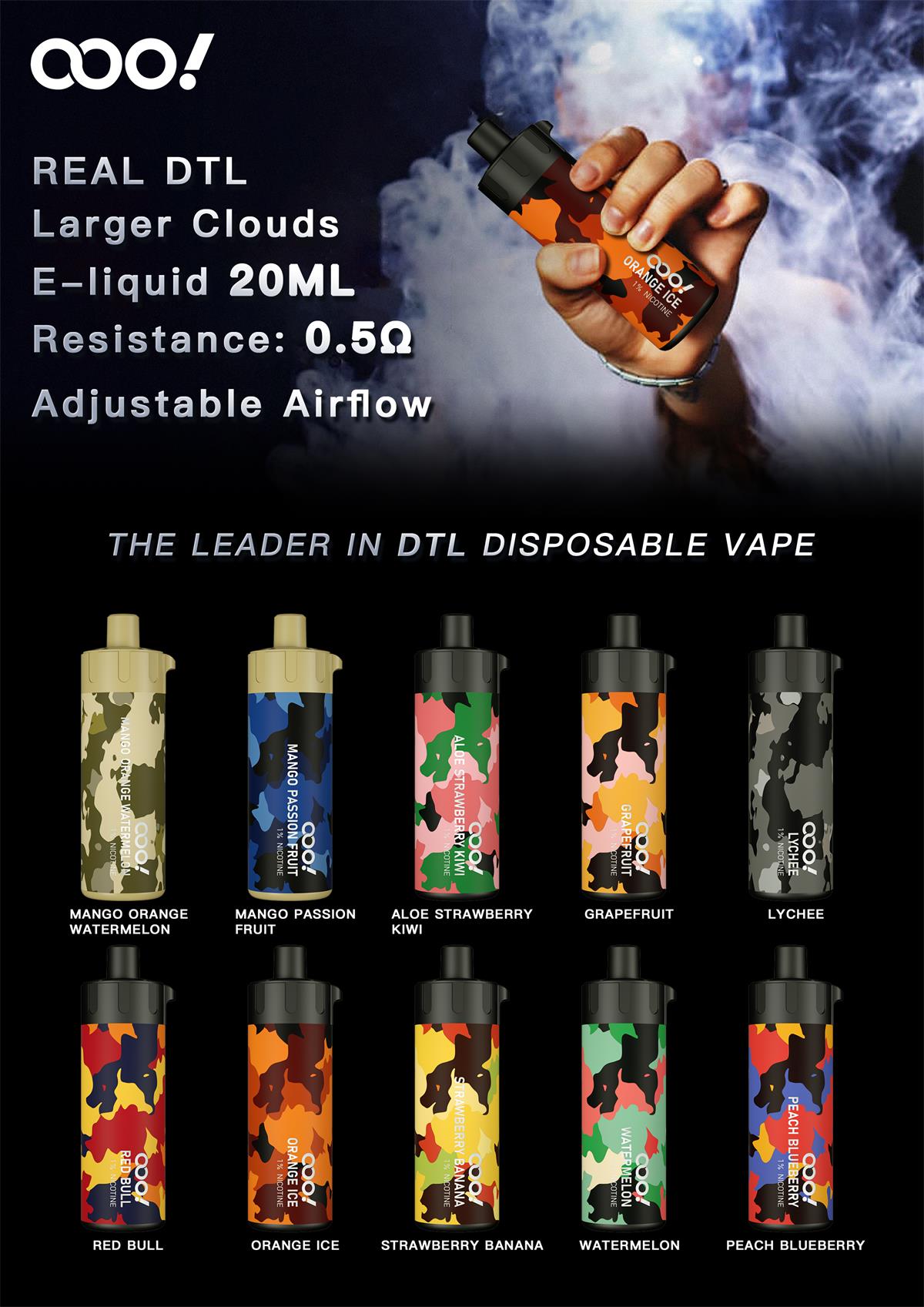 DTL Vape Schweiz | Einweg E-Zigarette DL POD Shisha 10000, 12000 züge mit Beste Preis Hersteller Großhandel Fabrik